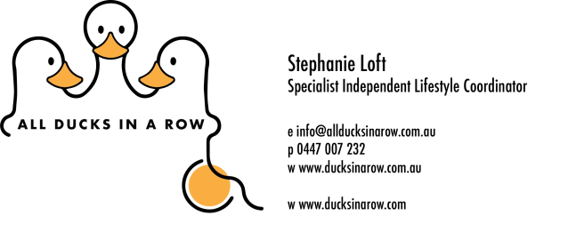 Ducksinarowbusinesscards